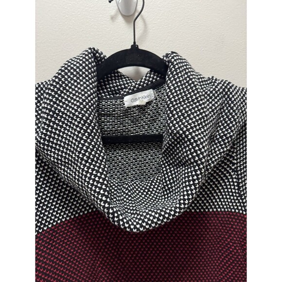 Calvin Klein Cowl Neck Black Red Dot Sweater‎ Size Large - Picture 3 of 3